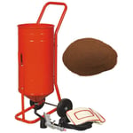 Equipement Express Sicoba - Sableuse Aérogommeuse mobile sur Roulettes 90lb 41kg + Sac 20kg d'Abrasif Garnet 120A+ Mesh