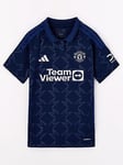 adidas Manchester United Womens 24/25 Away Stadium Replica Shirt -navy, Navy, Size M, Women