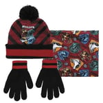 Harry Potter De 3 - 7anni Chapeau Pompon Avec Col-écharpe Gants Hivernal