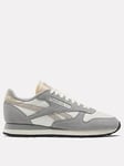 Reebok Mens Classic Leather Trainers - Grey, Grey, Size 8, Men