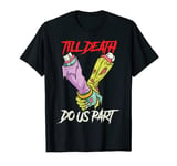 Till Death Do Us Part Zombie Hands Death Pastel Goth Couple T-Shirt