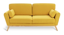 Habitat x Scion Lohko Fabric 3 Seater Sofa - Yellow