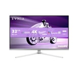 Philips Evnia 32M2N8900AM - Moniteur de Jeu UHD OLED 32 Pouces, 240 Hz, 0,03 ms, HDR400, FreeSync Prem. Pro, Version G-Sync. (3840x2160, 2X HDMI 2.1, 1x DP 1.4, 1x USB-C (65W PD), hub USB) Blanc