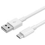 NoveltyThunder 1M White USB C Cable Type C Fast Charger Charging Data Sync Extra Long Compatible For Samsung Galaxy A51, Galaxy A71, Galaxy S20, Galaxy A70s, Galaxy A20s (1M)