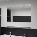 Prolenta Premium - Furniture Limited - Miroir mural avec étagère 100x60 cm Verre