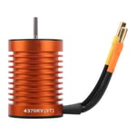 RC Car Brushless Motor, Orange RC Brushless Motor, Sturdy Durable 4370KV for RC Brushless Boat RC Brushless Car 1/10 RC Car