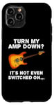 Coque pour iPhone 11 Pro Baissez mon ampli, église de guitare électrique drôle