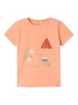 NAME IT Nbmhico SS Top Box T-Shirt, Orange, 6 Mois Bébé garçon