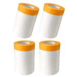 4 Pcs Plastic Dust Sheets Roll 0.55 x 20M Pre-Taped Masking Film Drop4376