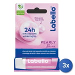 3x Labello Lip Balm Pearl & Shine 85028