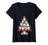 Womens Oh Dentistree Dentist Dental Christmas Tree Tooth Doctor V-Neck T-Shirt