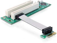 DELOCK – Riser Card PCI Express x1 > 2 x PCI with flexible cable 9 cm left insertion (41341)