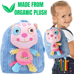 Kids Backpack Cat Book Bag Toddler Infant Baby Organic Plush School Bag