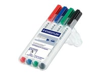 Marker Staedtler Lumocolor® 341 Wp4 Compact 1-2 Mm Med 4 Stk. Ass. Farver I Etui