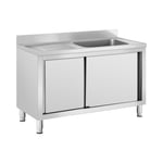 Royal Catering Oppvaskbenk - 1 kum Rustfritt stål 500 x 400 260 mm