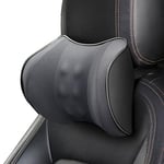 duoyif Appui-Tête De Voiture Grande, Coussin Oreiller De Cou De Voiture en Mousse à Mémoire Et en Tricot 3D, Grand Appuie Tete Siege Voiture pour Bureau Gaming Conduite De Sièges (Gris)