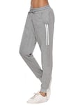 Sykooria Pantalons de Sport Femme Jogging Femme Coton Pantalons de Survêtement Pantalon Jogging Femme Pants avec Poches per Fitness Sport Gris XXL