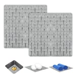 xyuayamz Tapis Evier Cuisine ,Lot de 2 Protecteur D'évier avec Ventouses, Fond évier Antidérapant Multifonctionnel,Mat pour la Protection des D'evier et des égouttoirs à Vaisselle.