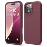 elago Compatible with iPhone 16 Pro Max Case, Premium Liquid Silicone Case, Full Body Protective Cover, Shockproof, Slim Phone Case, Anti-Scratch Soft Microfiber Lining, 6.9 inch (Burgundy)