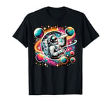 Colorful Galaxy Astronaut Drinking Cream soda T-Shirt