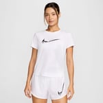 Nike Dri-FIT One Swoosh Hyperbright T-skjorte Hvit - Lett, Pustende og Komfortabel til Løping