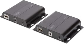 Ds-55122 Extender Hdmi / Hdmi Splitter - Uhd 4K 30 Hz - 120 M Via Câble Lan / Illimité Via Ethernet (Compatible Ip) - Kit Émetteur & Récepteur - Loop-Out, Ir Infrarouge - Hdcp 1.[VID061658]