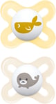 MAM Original Start Soother 0-2 Months Set of 2, Baby Soother Made from Material,