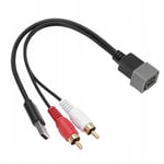 Câble adaptateur RCA USB audio de voiture 23 cm/9,06 pouces 8 broches