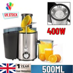 400W Juicer Maker Machine Fruit Veg Centrifugal Juice Extractor 500ML