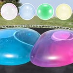 4 st utomhus roliga uppblåsbara bubbelbollar bubbelboll för vatten stor transparent ballong uppblåsbar boll mjuk gummiball för utomhus inomhus lek S