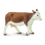 Safari Ltd Vache Hereford 13.3cm | Animaux de la Ferme | Non Toxique et sans BPA | Non Toxique et sans BPA | Convient aux Enfants de 3 Ans et Plus