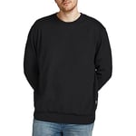 JACK & JONES Men's Classic Sweater Big Size Long Sleeve Sweatshirt Oversized Jumper JJEBASIC, Colours:Black, Size Sweater:7XL