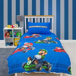 Official Super Mario Kart Single Bed Duvet Cover Set Reversible Gamer Bedding