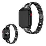 Apple Watch Series 5 44mm strassikoristeinen kellonauha - Musta