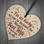 Anniversary Valentines Birthday Gift For Wife Gift For Women Novelty Wood Heart