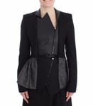 KAALE SUKTAE Veste Noir Court Blazer Manteau Motard Femme It 38 /US 4