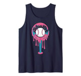 Baseball Home Plate Drip Ice Cream Sprinkles, Baseball Bat Tank Top