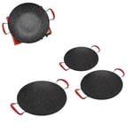 Korean BBQ Grill Pan Non Stick W/Anti Scalding Handle Round Barbecue Gill UK