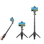 Sunloud Selfie Stick – Selfie Stick & Tripod 2 in 1 with Bluetooth Remote Control Compatible with iOS and Android with Adjustable Stand for Mobile Phones and Automatic Cameras.