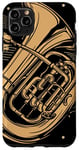 Coque pour iPhone 11 Pro Max Keeping It Low Key Funny Tuba Instrument de musique Tuba Player