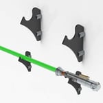 WANLIAN Support de Sabre Laser, Support de Sabre Laser Mural, Convient pour FX Support de Sabre Laser, épée, Sabre Laser et Sabre Laser Star Wars 1 Une Paire (Noir)