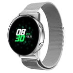 Samsung Galaxy Watch Active milanese klockarmband i rostfritt stål - Silver