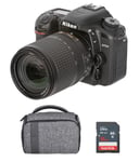 NIKON D7500 reflex 20.9 mpix + objectif KIT AF-S 18-140MM F3.5-5.6G ED VR DX + Sac + SD 16 Go