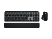 Logitech Master Series Mx Keys S Combo For Mac - Tastatur- Og Mussett - Full Size - Bakbelysning - Trådløs - Bluetooth Le - Qwertz - Tysk - Romgrå