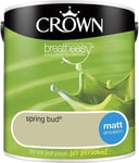 Crown Breatheasy -  Spring Bud - Matt Emulsion - Green Paint - 2.5L