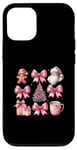 Coque pour iPhone 12/12 Pro Rose Noël Fille Femme