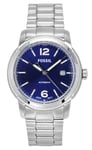 Fossil Heritage Stainless Steel Blue Dial Automatic Analog ME3244 50M Mens Watch