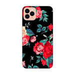 Coque Iphone 12 PRO MAX Fleur Rose Rouge vintage