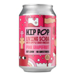 Hip Pop Living Soda Pink Grapefruit - 330ml (Pack of 12)