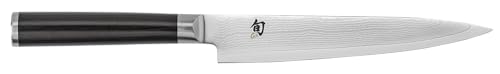 KAI Shun Classic Couteau Utilitaire Japonais 15 cm Longueur de Lame - Couteau Damas 32 Couches Noyau VG MAX - 61 (±1) HRC - bois de pakka - Fabriqué au Japon - Forgé